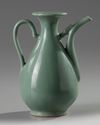 A Chinese celadon-glazed ewer