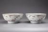 A pair of Lowestoft punch-bowls