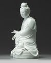 A Chinese white glazed Guanyin