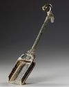 A ROMAN BRONZE INCENSE SHOVEL WITH A PANTHER HEAD, CIRCA 1ST-2ND. A.D.
