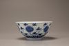 A blue and white 'lotus' bowl