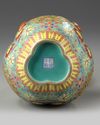 A Chinese famille rose triple gourd vase
