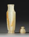 A CHINESE JADE ARCHAISTIC VASE AND COVER, 19TH CENTURY