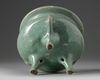 A large Chinese celadon tripod censer