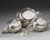 A Chinese export silver three-piece tea set