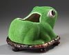 A CHINESE GREEN GLAZED 'FROG' JARDINIÈRE