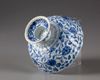 A Chinese blue and white stem bowl