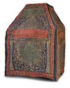 AN OTTOMAN METAL-THREAD EMBROIDERED MAQAM IBRAHIM COVER, 1272 AH/1855 AD