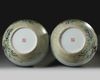 A pair of large Chinese famille rose 'quails' bottle vases, tianqiuping
