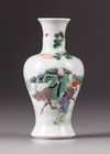 A small famille verte vase