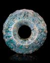 A POST SASSANIAN TURQUOISE GLAZED POTTERY STORAGE JAR, PERSIA, 7TH-8TH CENTURY