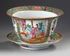 A CANTONESE FAMILLE ROSE POT AND COVER, 19TH-20TH CENTURY