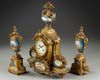 A FRENCH CLOCK SET, 19TH CENTURY