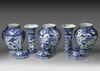 A JAPANESE BLUE AND WHITE PORCELAIN SET, CIRCA 1700