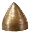 AN OTTOMAN KAYI GILT BRONZE HELMET, TURKEY,  LATE 16TH CENTURY