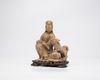 A Chinese soapstone Guanyin group