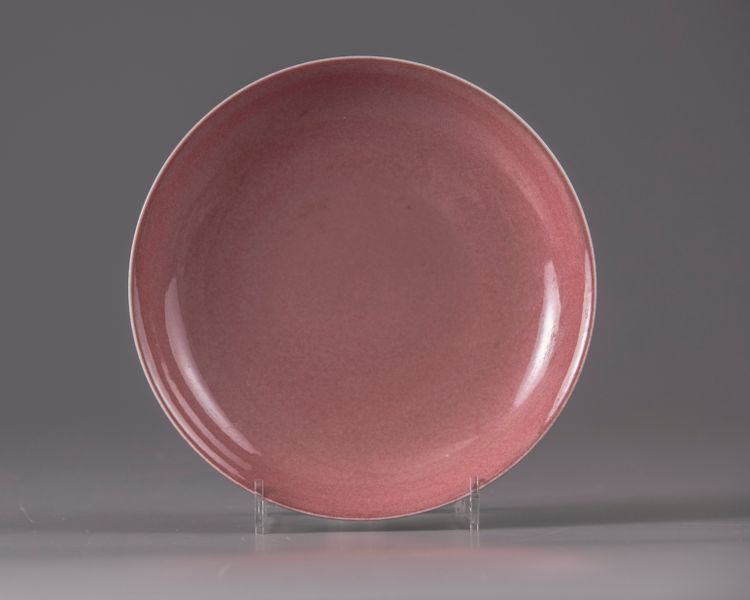 A Chinese copper-red plate