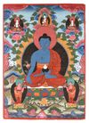 A THANGKA OF MEDICINE BUDDHA, TIBET, 20TH CENTURY