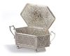 AN OTTOMAN SILVER FILIGREE BOX, 19TH CENTURY