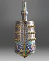 A Chinese cloisonne enamel bell, yongzhong