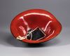 A JAPANESE LACQUER JINGASA (HELMET), LATE EDO