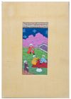THREE PERSIAN QAJAR MINIATURE MANUSCRIPT LEAVES, 19TH CENTURY