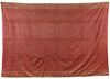 A LARGE EMBROIDERED DEEP RED BEDSHEET, INDIA,19TH CENTURY