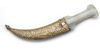 AN OTTOMAN JAMBIYA DAGGER WITH AGATE HILT AND FILIGREE SHEATH, OTTOMAN,  TURKEY, 18TH CENTURY