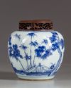 A Chinese blue and white pot
