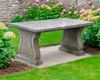 A CONTINENTAL CARVED LIMESTONE RECTANGULAR GARDEN TABLE