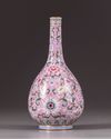 A 'famille rose' bottle-vase