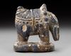 A NISHAPUR LAPIS LAZULI CHESS PIECE, ELEPHANT FORM, PERSIA, 9TH-12TH CENTURY