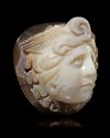 A LARGE CAMEO OF MEDUSA OF EXTRAORDINARY SIZE AND PROPORTIONS, 1ST-2ND CENTURY AD