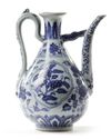 A CHINESE BLUE AND WHITE EWER, QING DYNASTY (1644-1911)