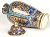 A later-enamelled Chinese blue and white vase and cover