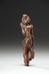 A Box Wood Netsuke of an Yamauba (Mountain Ogress)