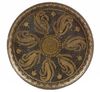 A BRASS-INLAID BIDRI DISH, BIDAR, INDIA, 17TH CENTURY