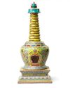 A CHINESE FAMILLE ROSE STUPA, QING DYNASTY (1644-1911)