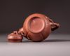 A Chinese yixing melon-form ‘prunus’ teapot and cover