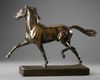 ALBERT HINRICH HUSSMAN (1874-1946), TROTTING HORSE, BRONZE SCULPTURE