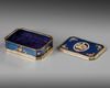 AN ENAMELED GILT METAL TRINKET BOX, 19TH-20TH CENTURY
