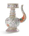 A CHINESE FAMILLE ROSE TIBETAN-STYLE ( PENBA HU) EWER, 19TH/20TH CENTURY