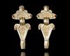A PAIR OF THURINGIAN GILT SILVER RADIATE-HEADED BROOCHES, 5TH-6TH CENTURY AD