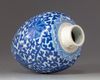 A Chinese blue and white 'scrolling lotus' jar