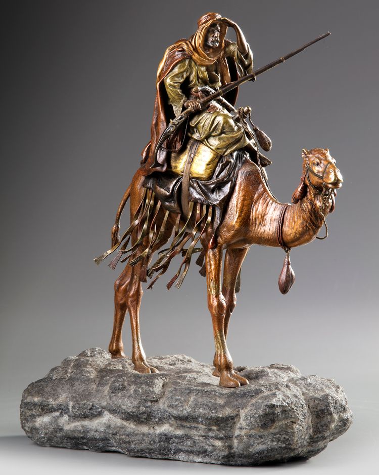 AN ORIENTALIST VIENNA BRONZE BY FRANZ BERGMANN, LATE 19TH CENTURY