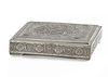 A PERSIAN SILVER SQUARE BOX, 19TH CENTURY