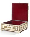 A KHOLMOGORY SCHOOL CARVED BONE BOX WITH MUGHAL INFLUENCE, 18TH CENTURY