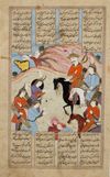 ARDASHIR HEARING OF HIS ARMY'S DEFEAT BY HAFTVAD ATTRIBUTED TO MU'IN MUSAVVIR, SAFAVID ISFAHAN, PERSIA, CIRCA 1660