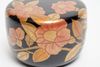 A black lacquered large tea caddy (ōnatsume)