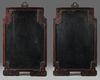 A pair of large Chinese precious-object-inlaid lacquer panels